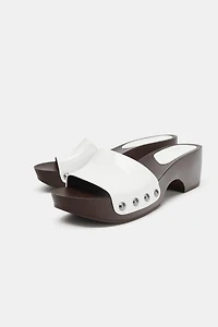 PATENT FINISH WEDGE SANDALS