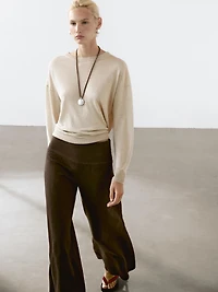 Pull oversize en maille 100 % lin