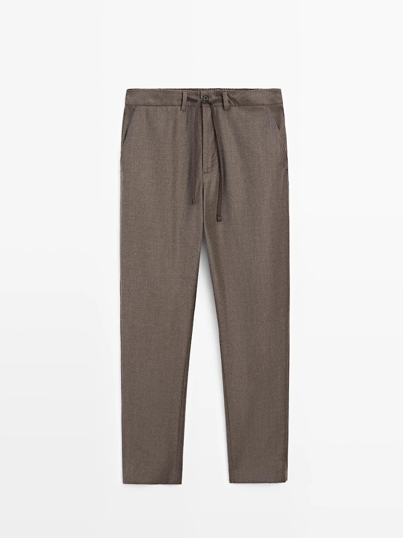 Pantalon flanelle 100 % laine
