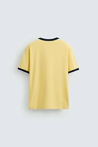 WASHED RIB EMBROIDERED T-SHIRT
