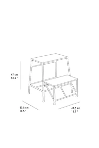 STOOL | TWO-STEP WOODEN LADDER
