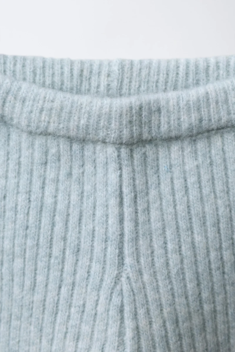 RIBBED KNIT LEGGINGS
