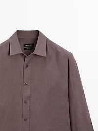 100% linen slim fit shirt