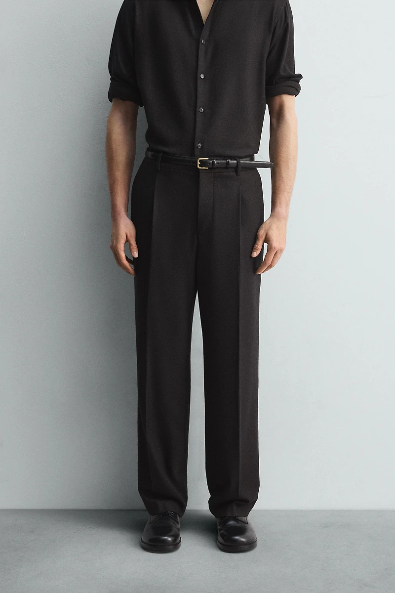 LIMITED EDITION PLEATED WOOL PANTS