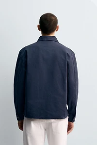CANVAS OVERSHIRT WITH POCKET