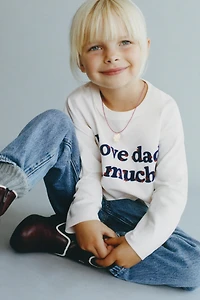 FLOCKED TEXT T-SHIRT