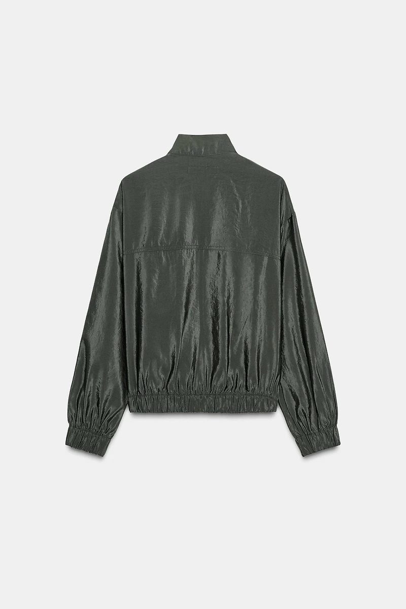 BLOUSON BOMBER À COL MONTANT