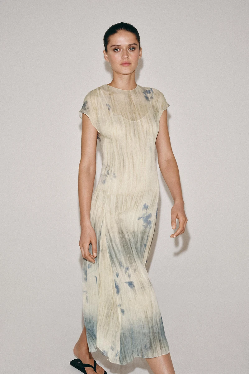 ZW COLLECTION PRINTED MIDI DRESS