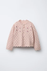 FLORAL KNIT CARDIGAN