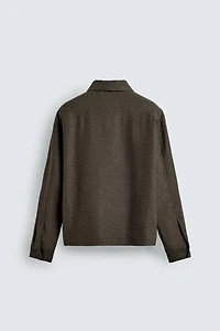 FLUID TEXTURED OVERSHIRT