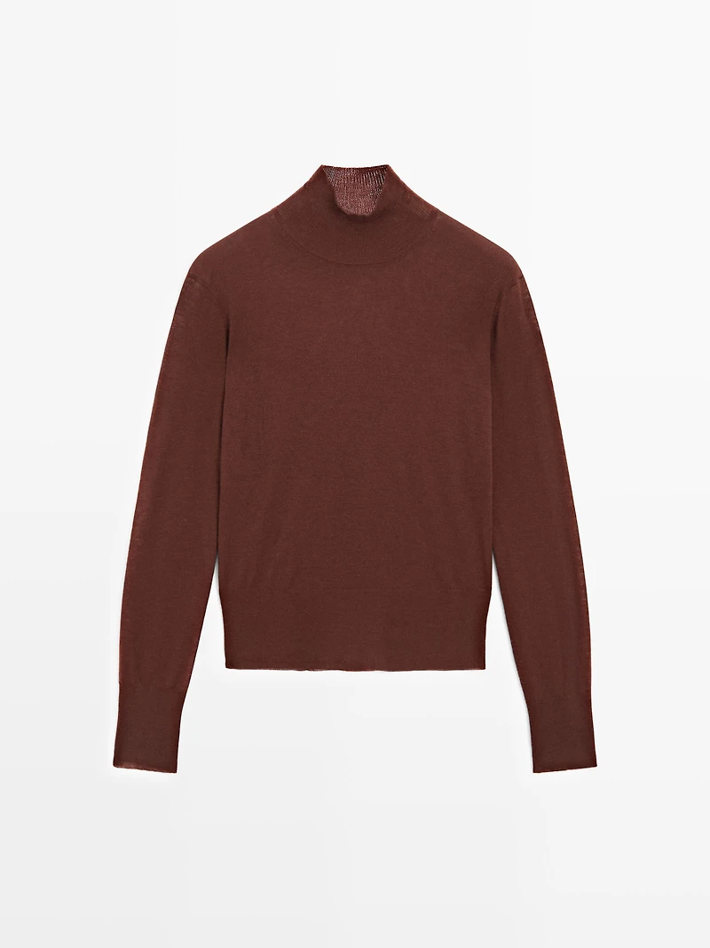 100% wool knit mock turtleneck sweater - STUDIO
