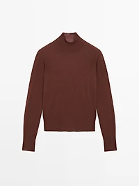 100% wool knit mock turtleneck sweater - STUDIO