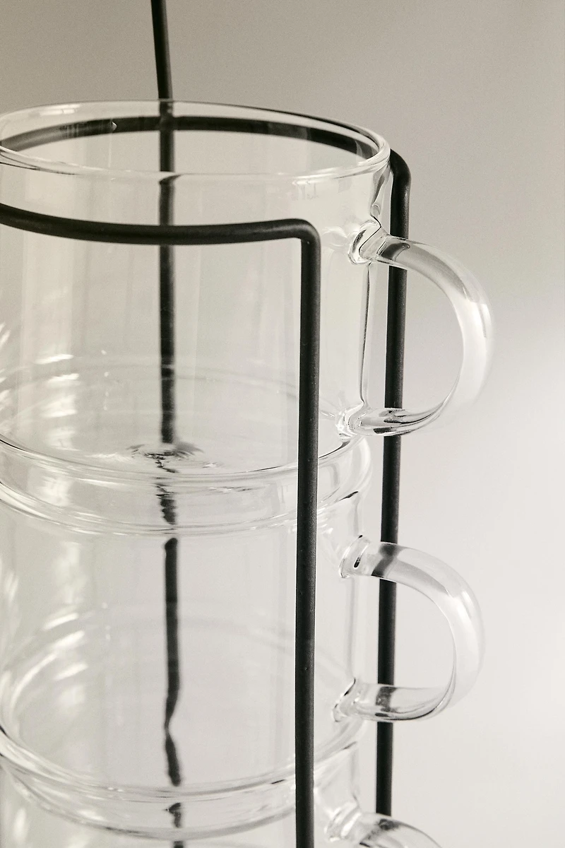 TOUR TASSES BOROSILICATE (LOT DE 4)