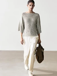 Pull en maille 100 % coton