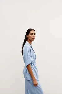 LINEN SAFARI SHIRT