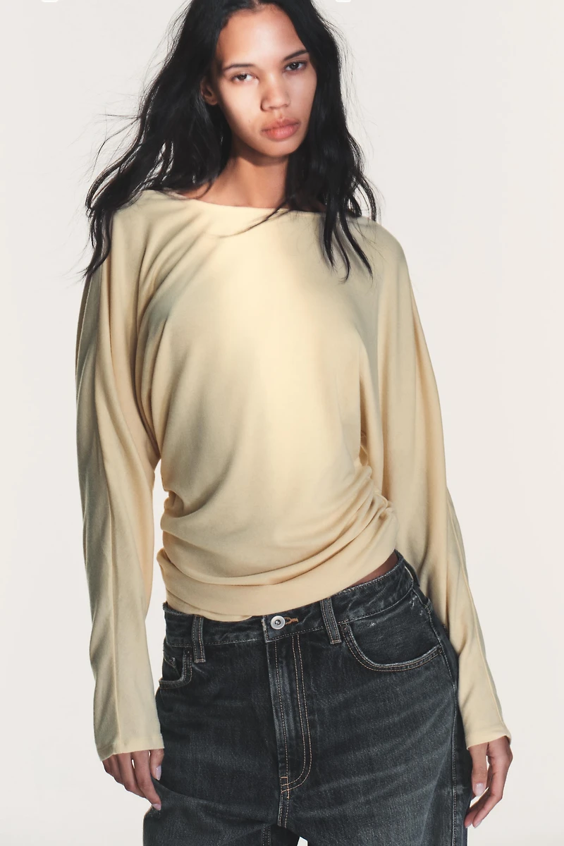 T-SHIRT DRAPÉ LATÉRAL