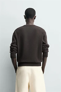 REGULAR FIT COTTON-LINEN JUMPER