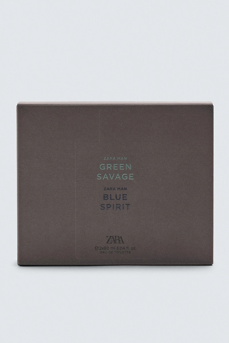 GREEN SAVAGE + BLUE SPIRIT EDT 2 X 90 ML (3.4 FL. OZ)
