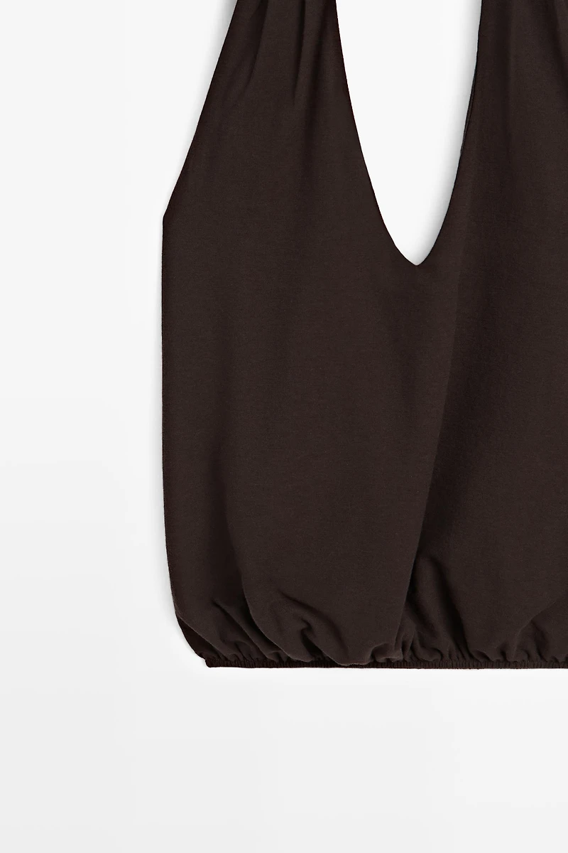 Top encolure américaine bas élastique coton