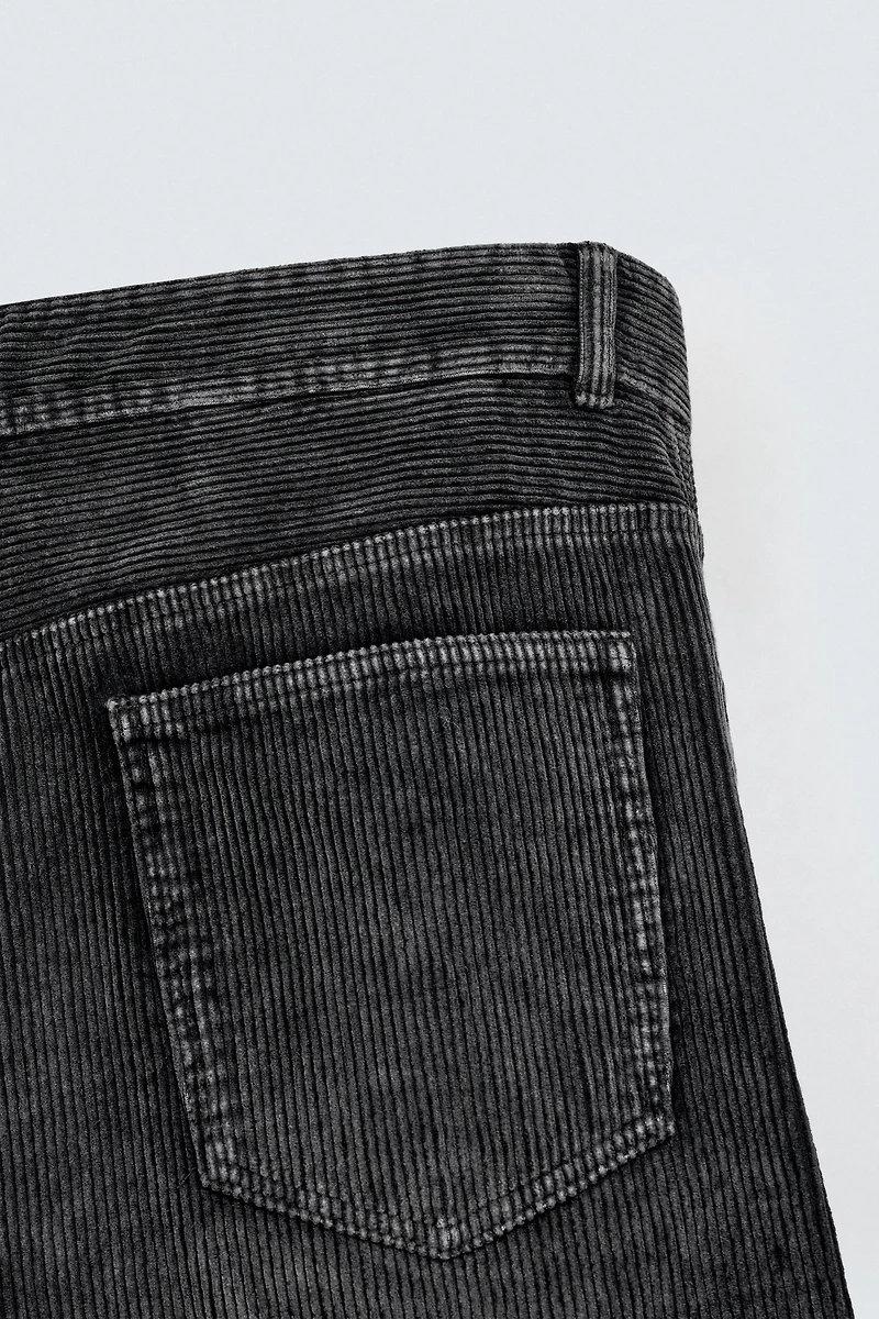 BAGGY FIT CORDUROY PANTS WITH TWISTED SEAMS