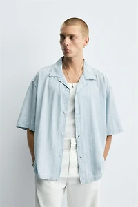 CHEMISE DÉLAVÉE JACQUARD RAYURES