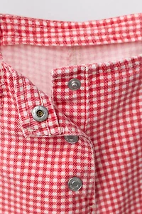 COMBI-SHORT EN SERGÉ À CARREAUX VICHY