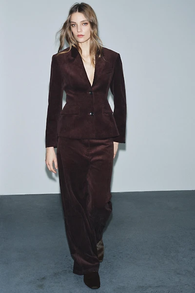 ZW COLLECTION WIDE LEG CORDUROY PANTS