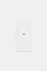 EMBROIDERED FRONT TOP