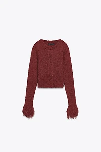 FRINGED KNIT CARDIGAN