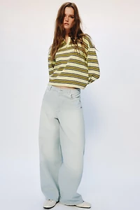 STRIPED LONG SLEEVE POLO