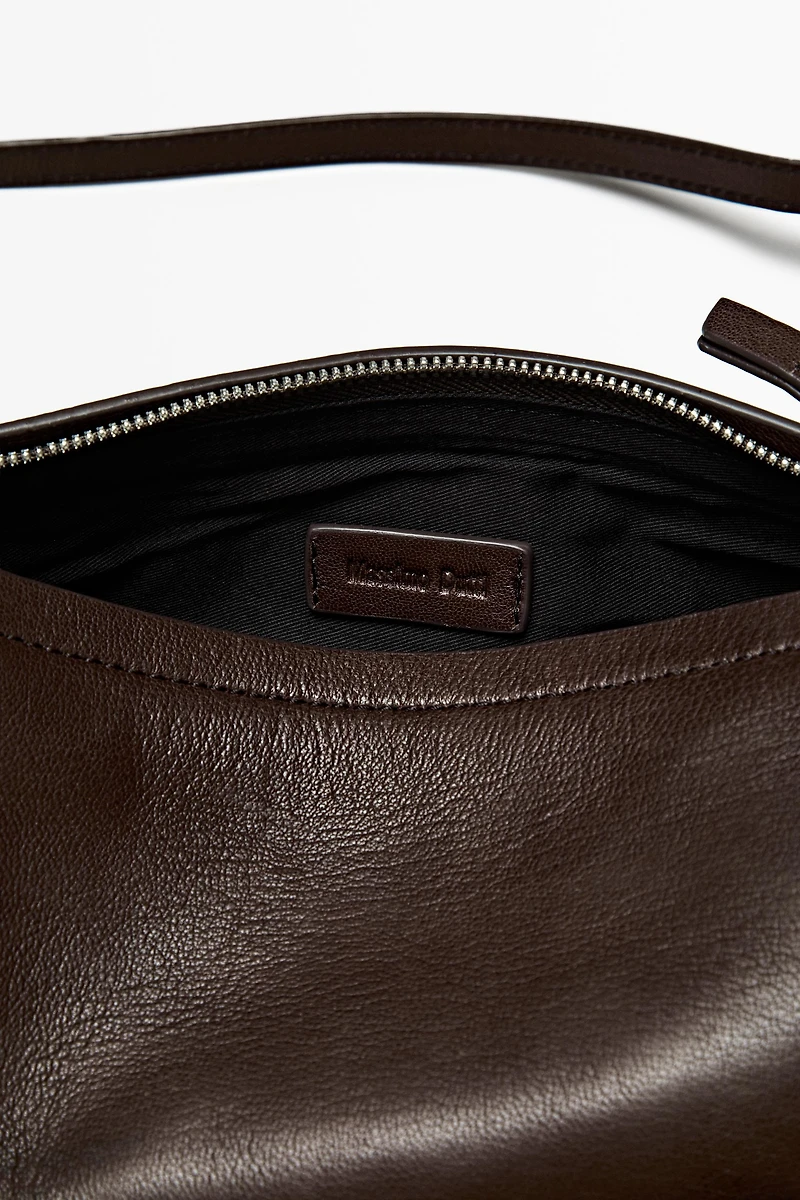 Nappa leather crossbody bag