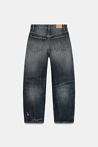 TRF MID-RISE BAGGY BALLOON JEANS
