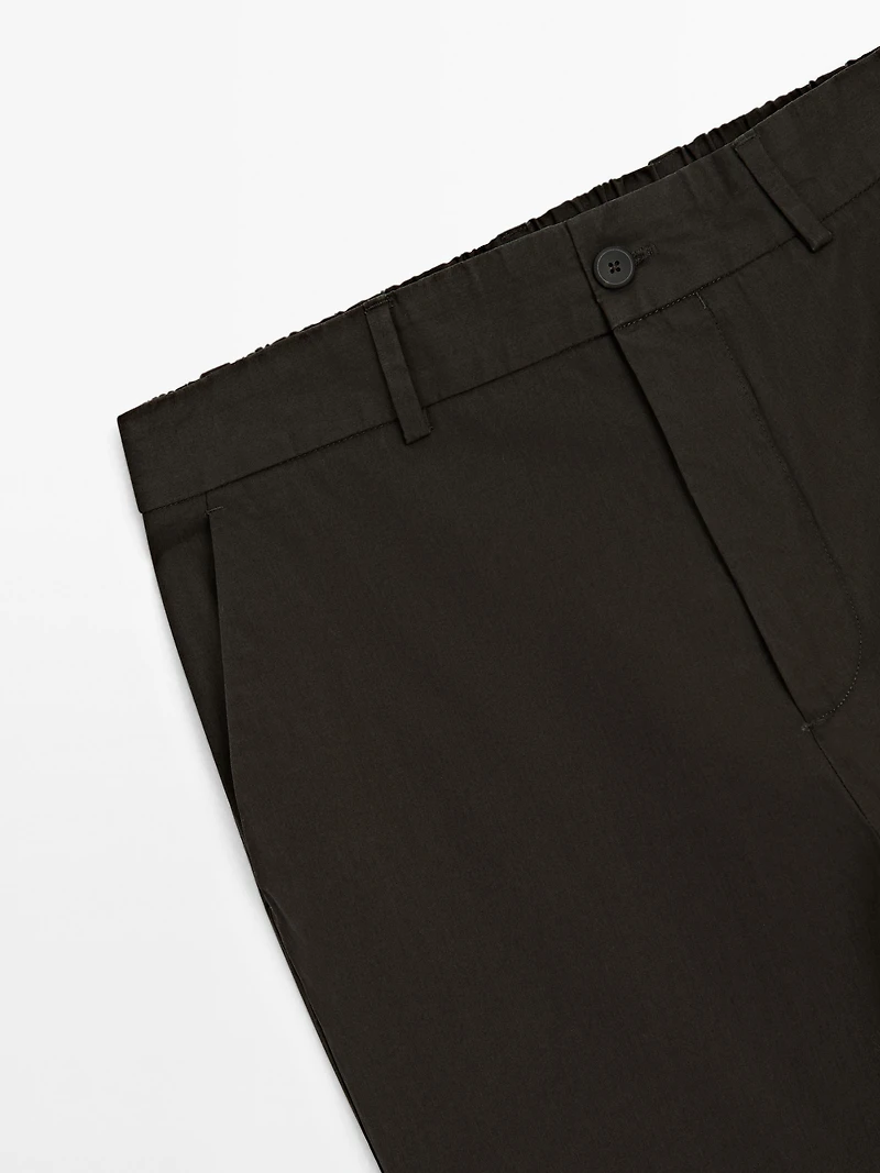 Semi-jogger fit trousers
