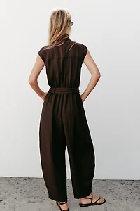 BELTED FIREMAN CLASP JUMPSUIT