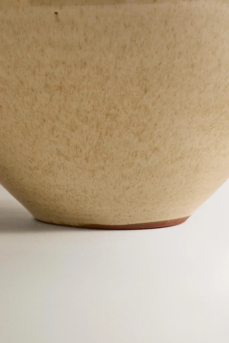ENAMELLED STONEWARE VASE