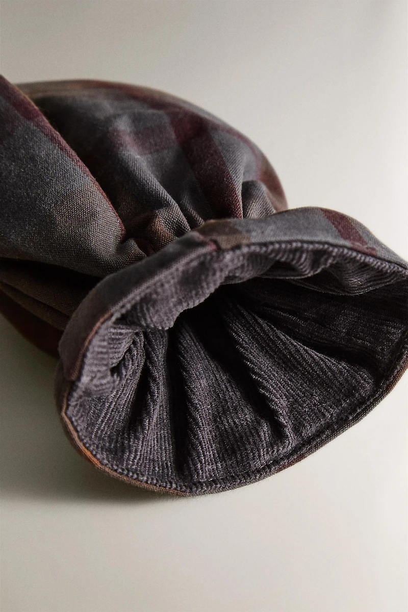 CHILDREN'S TARTAN CHECK MITTENS