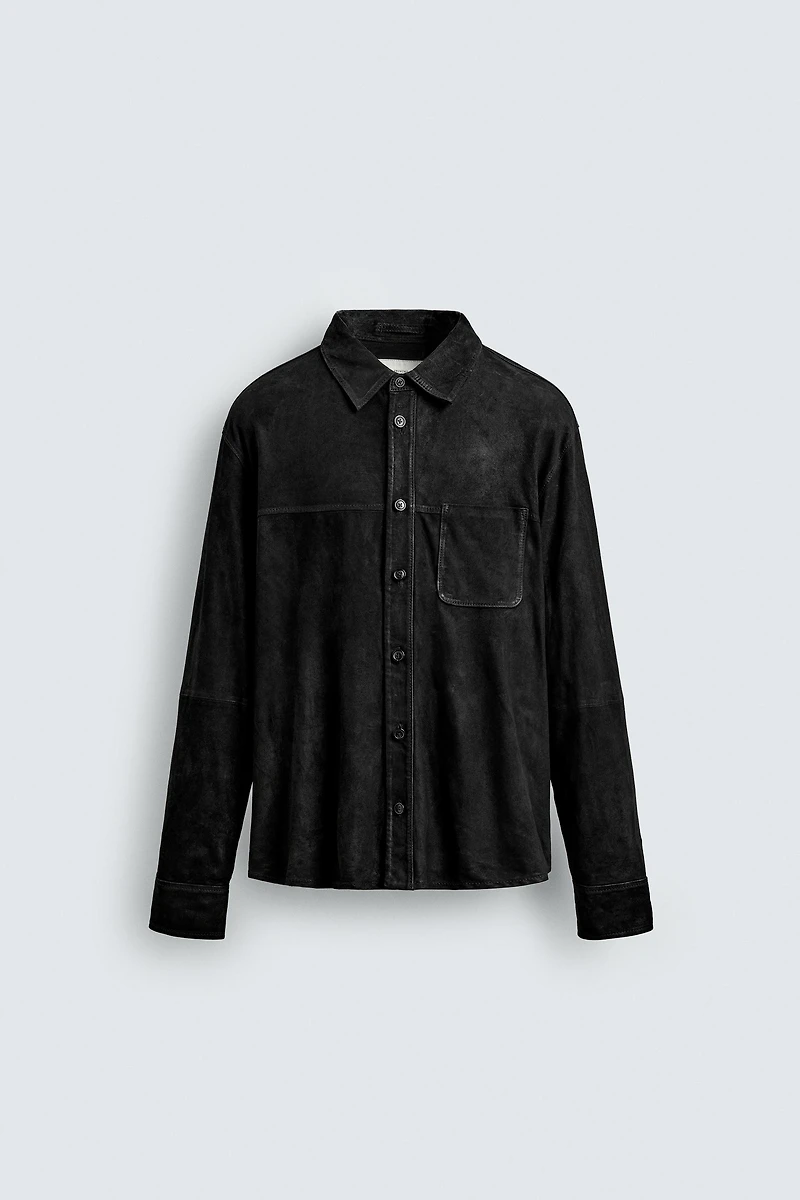 SUEDE LEATHER OVERSHIRT