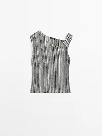 Top en maille à rayures