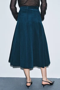 CORDUROY MIDI SKIRT ZW COLLECTION
