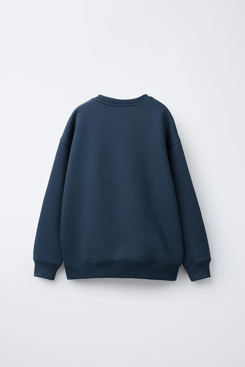PLUSH TEXT SWEATSHIRT