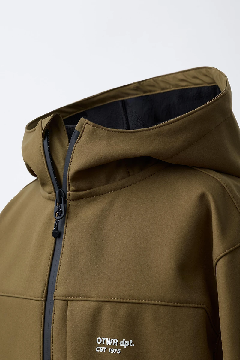 HOODED TECHNICAL JACKET