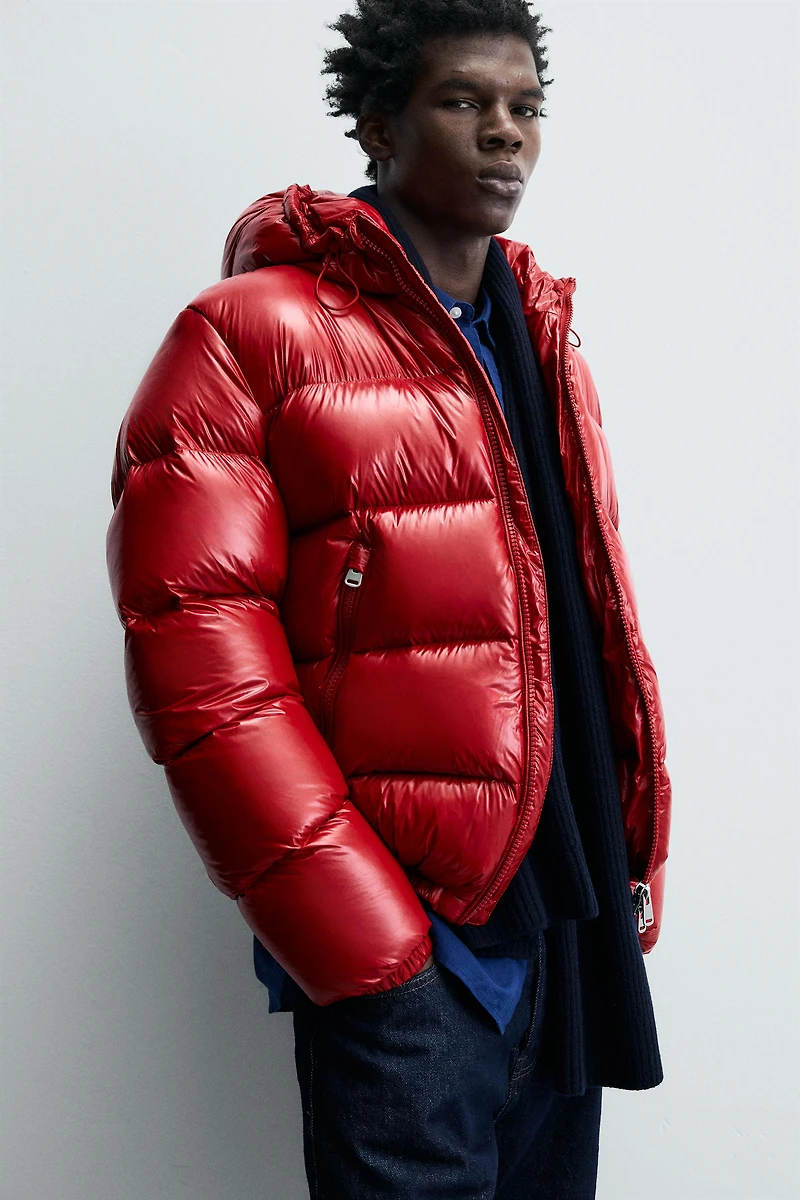 100% FEATHER WATER REPELLENT PUFFER JACKET