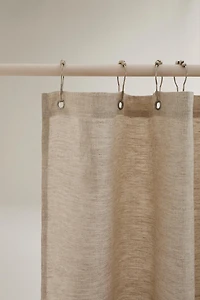 TRANSLUCENT LINEN SHOWER CURTAIN