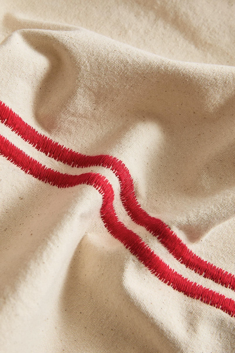 NAPPE DOUBLE RAYURE BRODÉE