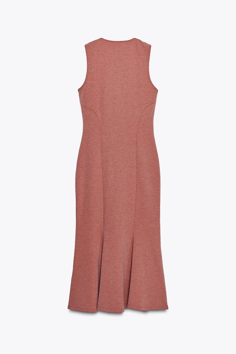 BUTTONED PIQUÉ DRESS