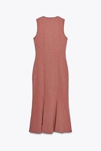 BUTTONED PIQUÉ DRESS