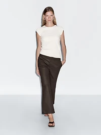 Pantalon flare cropped