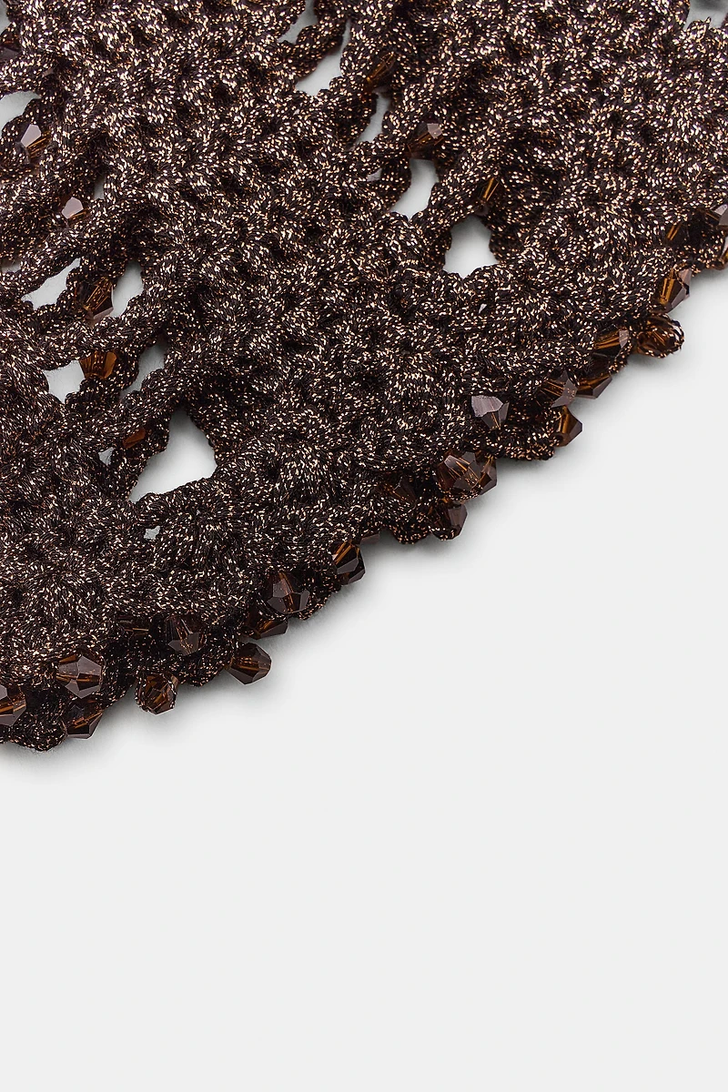 BEADED CROCHET SKULLCAP