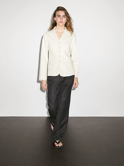 Fine wool blend blazer