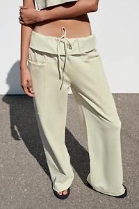 POPLIN WAIST PANTS